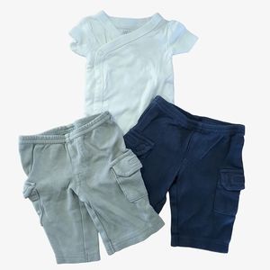 🍁2/$7🍁JUST ONE YOU 3 Piece Solid Colored Baby Boy Outfit